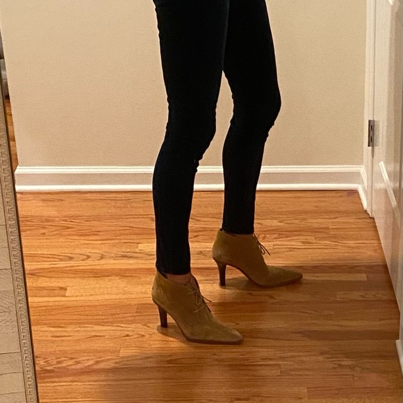 New Coach tan suede booties size 10 made in Italy - Picture 12 of 14